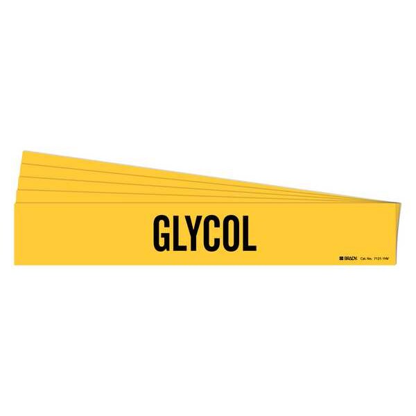 Pipe Marker, Adhesive, Black, Glycol, PK5, 7121-1HV-PK