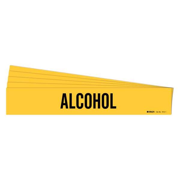 Pipe Marker, Adhesive, Black, Alcohol, PK5, 7012-1-PK