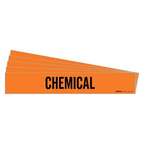 Pipe Marker, Adhesive, Black, Chemical, PK5, 7341-1HV-PK