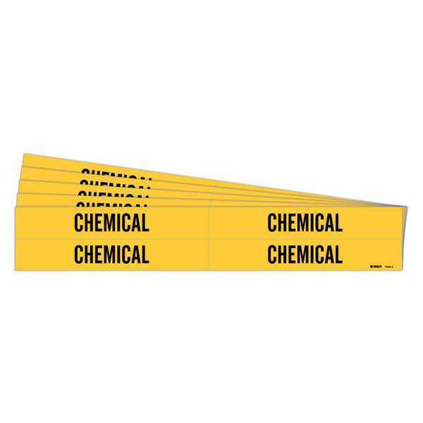 Pipe Marker, Adhesive, Black, Chemical, PK5, 7042-4-PK