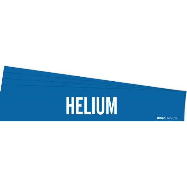 Pipe Marker, Adhesive, White, Helium, PK5, 7133-1-PK