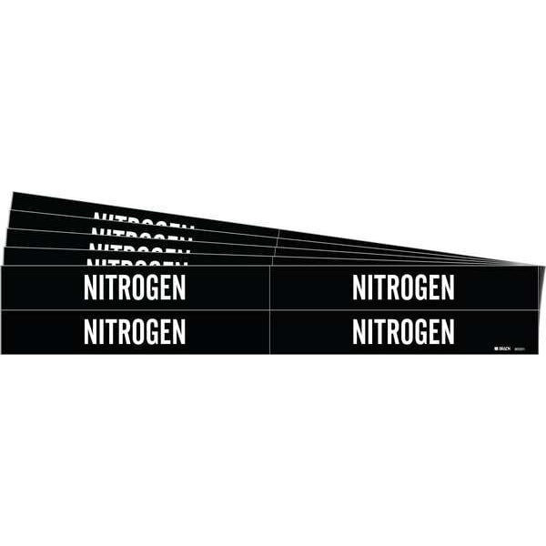 Pipe Marker, Adhesive, White, Nitrogen, PK5, 90331-PK