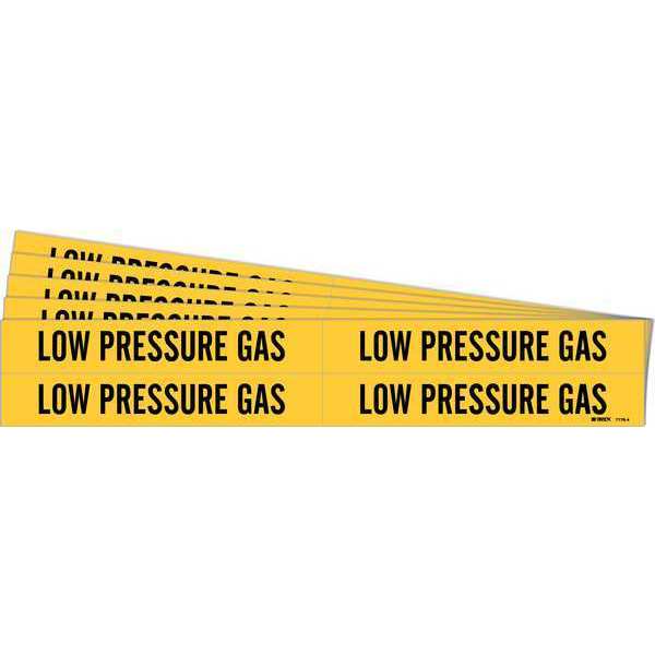 Pipe Marker, Black, Low Pressure Gas, PK5, 7176-4-PK