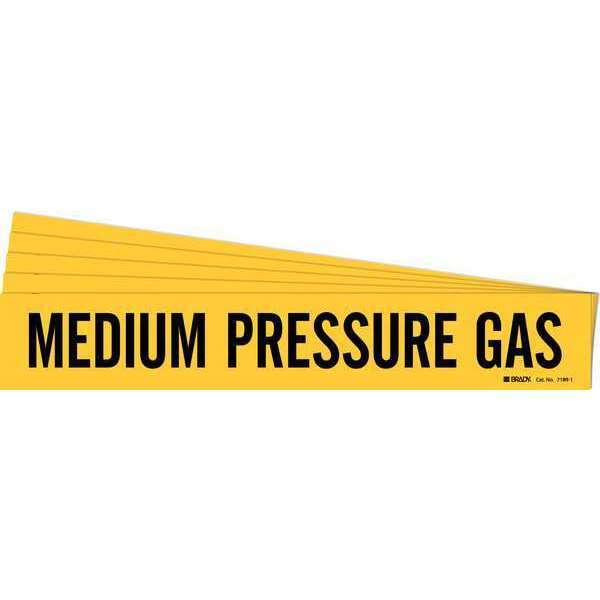 Pipe Marker, , Medium Pressure Gas, PK5, 7189-1-PK