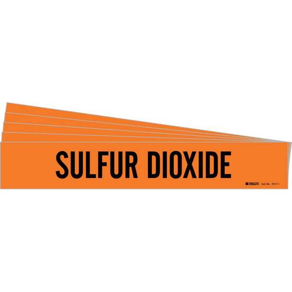 Pipe Marker, Black, Sulfur Dioxide, PK5, 7417-1-PK