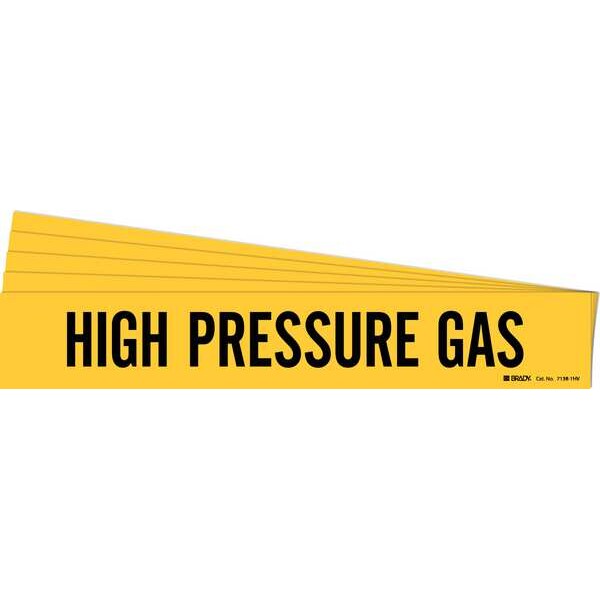 Pipe Marker, Black, High Pressure Gas, PK5, 7138-1HV-PK