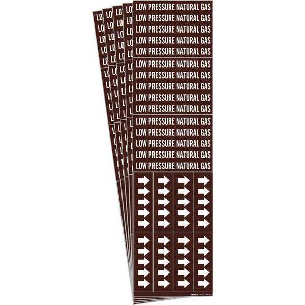 Pipe Marker, Low Pressure Natural Gas, PK5, 7387-3C-PK