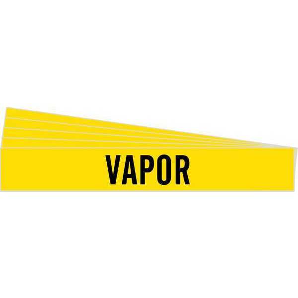 Pipe Marker, Adhesive, Black, Vapor, PK5, 83590-PK