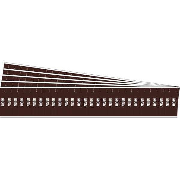 Pipe Marker, Adhesive, White, Argon, PK5, 108483-PK