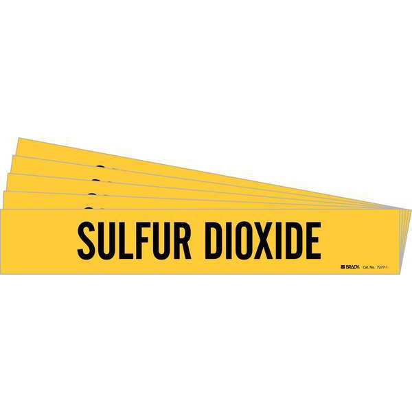 Pipe Marker, Black, Sulfur Dioxide, PK5, 7277-1-PK