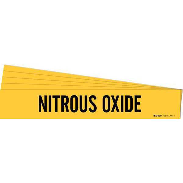 Pipe Marker, Black, Nitrous Oxide, PK5, 7202-1-PK