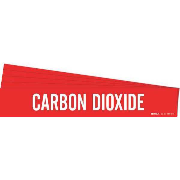 Pipe Marker, White, Carbon Dioxide, PK5, 7039-1HV-PK