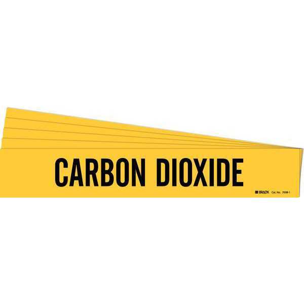 Pipe Marker, Black, Carbon Dioxide, PK5, 7038-1-PK