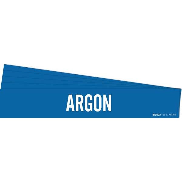 Pipe Marker, Adhesive, White, Argon, PK5, 7016-1HV-PK