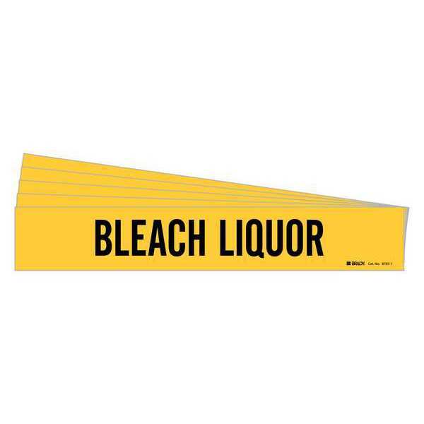 Pipe Marker, Black, Bleach Liquor, PK5, 8783-1-PK