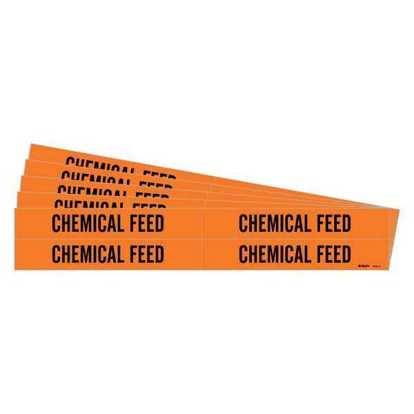 Pipe Marker, Black, Chemical Feed, PK5, 7342-4-PK