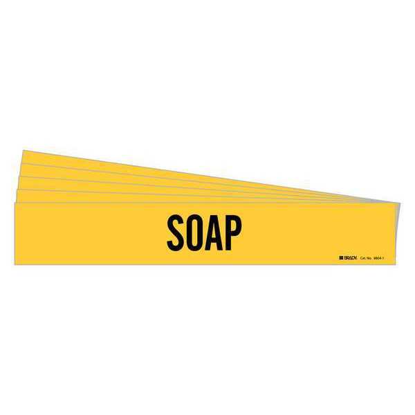 Pipe Marker, Adhesive, Black, Soap, PK5, 8804-1-PK