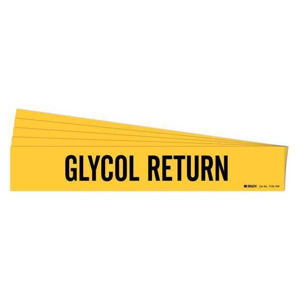 Pipe Marker, Black, Glycol Return, PK5, 7122-1HV-PK