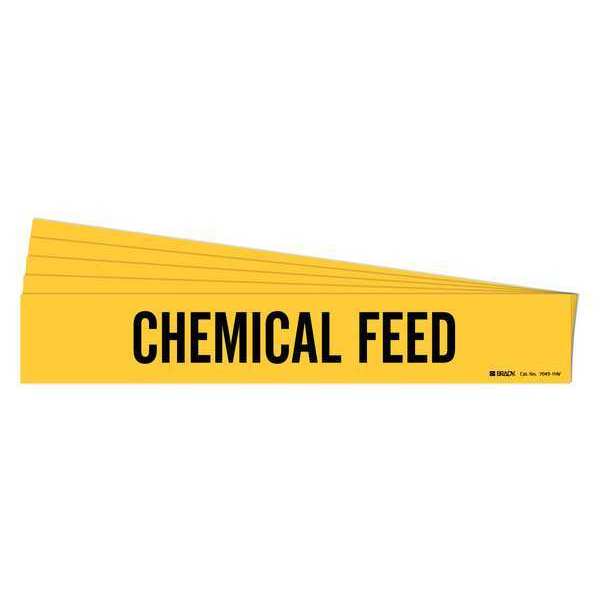 Pipe Marker, Black, Chemical Feed, PK5, 7043-1HV-PK