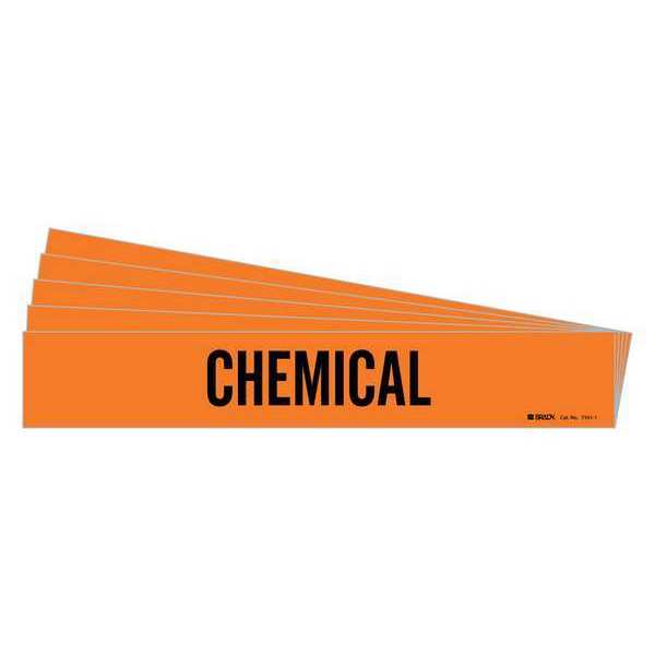 Pipe Marker, Adhesive, Black, Chemical, PK5, 7341-1-PK