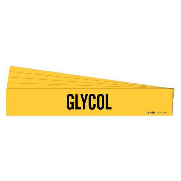 Pipe Marker, Adhesive, Black, Glycol, PK5, 7121-1-PK