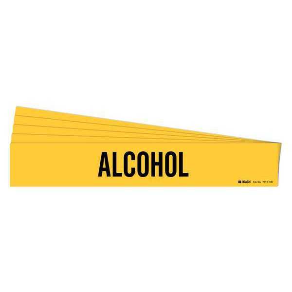 Pipe Marker, Adhesive, Black, Alcohol, PK5, 7012-1HV-PK