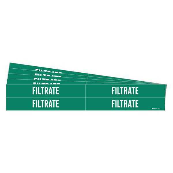 Pipe Marker, Adhesive, White, Filtrate, PK5, 7355-4-PK