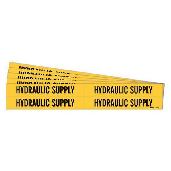 Pipe Marker, Black, Hydraulic Supply, PK5, 7155-4-PK