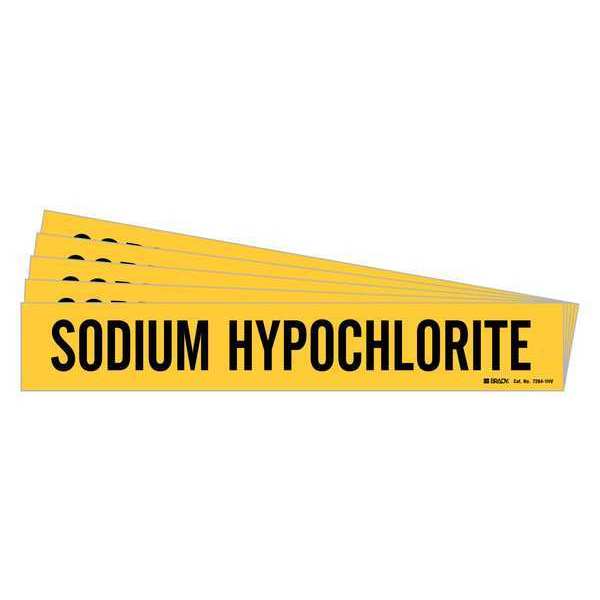 Pipe Marker, , Sodium Hypochlorite, PK5, 7264-1HV-PK