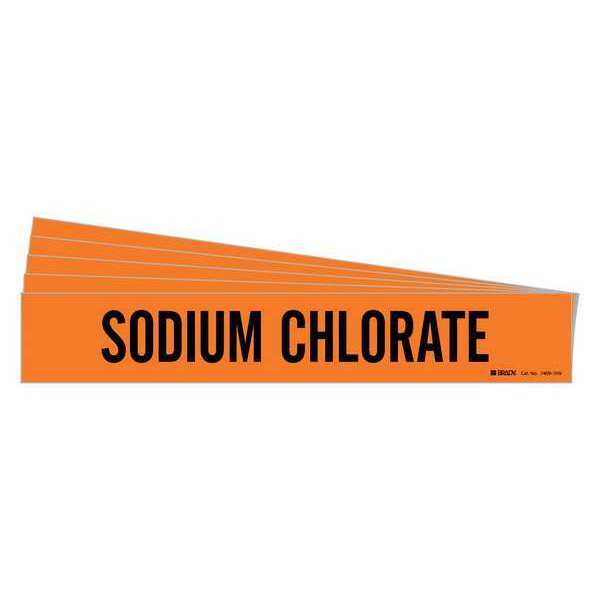 Pipe Marker, Black, Sodium Chlorate, PK5, 7409-1HV-PK