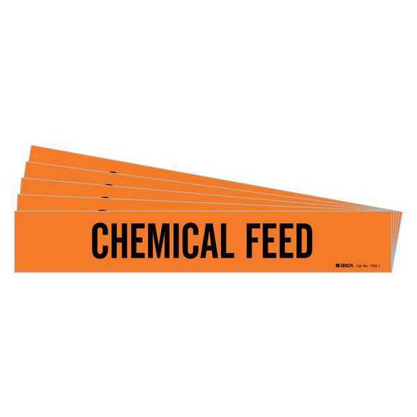 Pipe Marker, Black, Chemical Feed, PK5, 7342-1-PK
