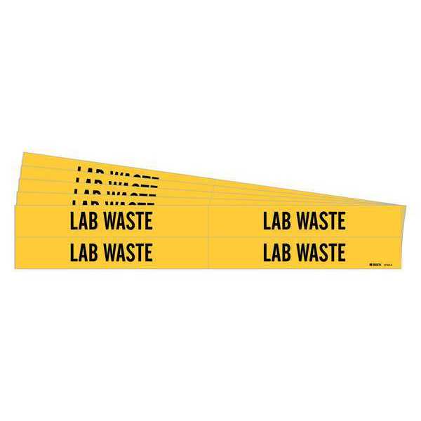Pipe Marker, Adhesive, Black, Lab Waste, PK5, 8793-4-PK