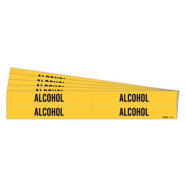 Pipe Marker, Adhesive, Black, Alcohol, PK5, 7012-4-PK