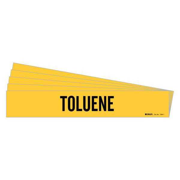 Pipe Marker, Adhesive, Black, Toluene, PK5, 7284-1-PK
