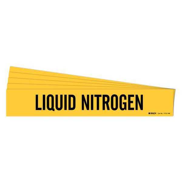 Pipe Marker, Black, Liquid Nitrogen, PK5, 7172-1HV-PK