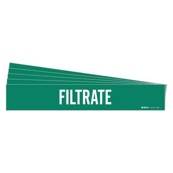 Pipe Marker, Adhesive, White, Filtrate, PK5, 7355-1-PK