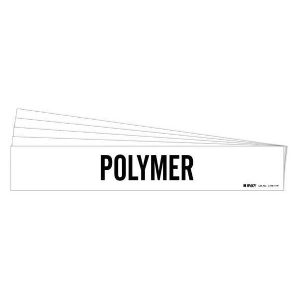 Pipe Marker, Adhesive, Black, Polymer, PK5, 7216-1HV-PK