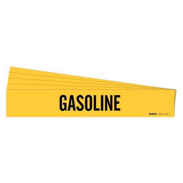Pipe Marker, Adhesive, Black, Gasoline, PK5, 7120-1-PK