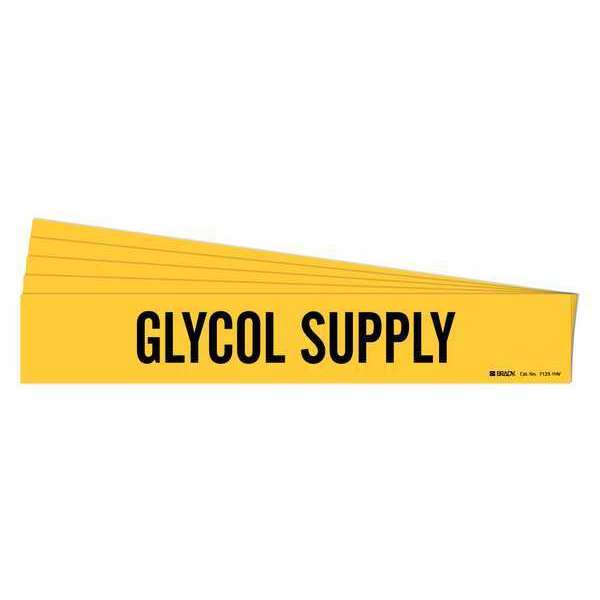 Pipe Marker, Black, Glycol Supply, PK5, 7123-1HV-PK