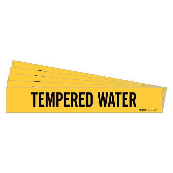 Pipe Marker, Tempered Water, PK5
