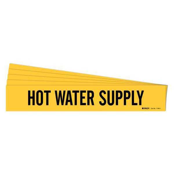Pipe Marker, Hot Water Supply, PK5, 7149-1-PK