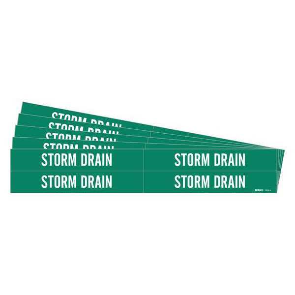 Pipe Marker, White, Storm Drain, PK5