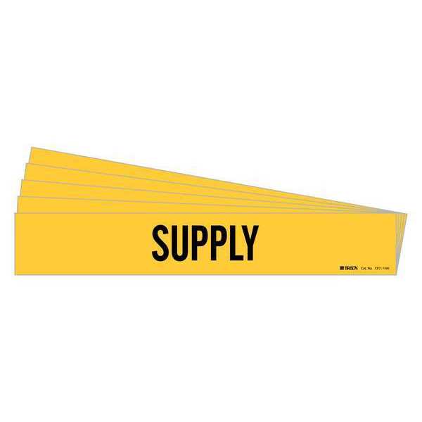 Pipe Marker, Adhesive, Black, Supply, PK5, 7311-1HV-PK