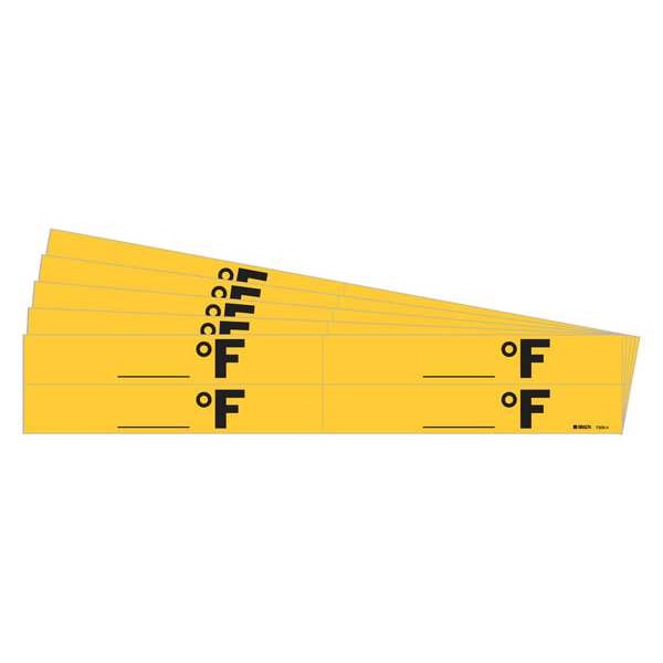 Pipe Marker, Adhesive, Black, F, PK5, 7308-4-PK