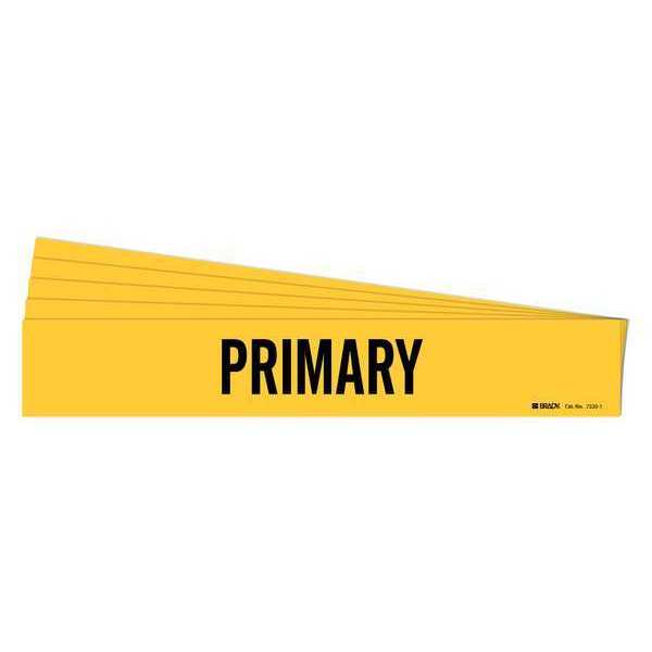 Pipe Marker, Adhesive, Black, Primary, PK5, 7220-1-PK