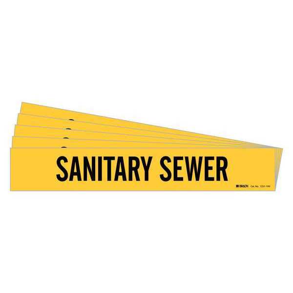 Pipe Marker, Black, Sanitary Sewer, PK5, 7251-1HV-PK