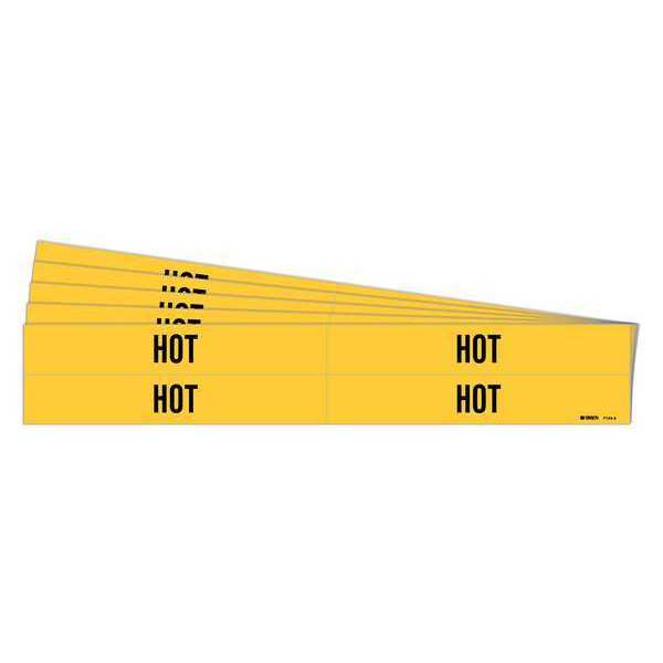 Pipe Marker, Adhesive, Black, Hot, PK5, 7144-4-PK