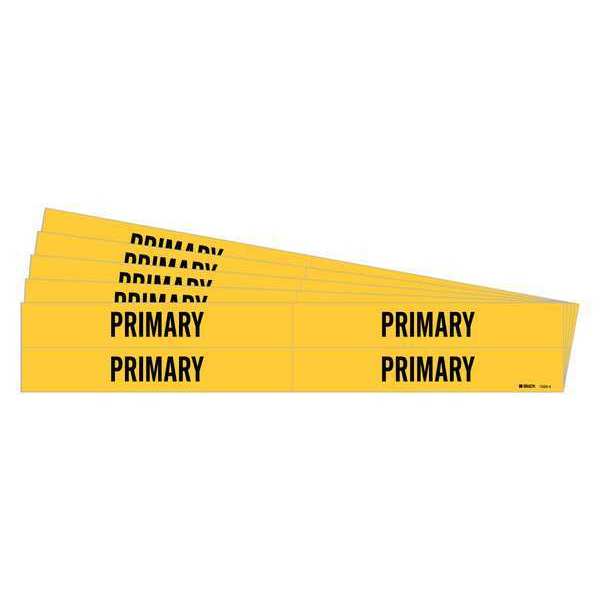 Pipe Marker, Adhesive, Black, Primary, PK5, 7220-4-PK