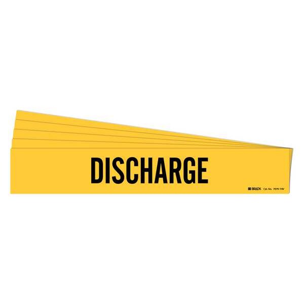 Pipe Marker, Adhesive, Black, Discharge, PK5, 7079-1HV-PK