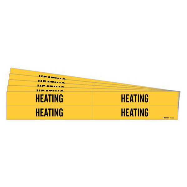 Pipe Marker, Adhesive, Black, Heating, PK5, 7124-4-PK